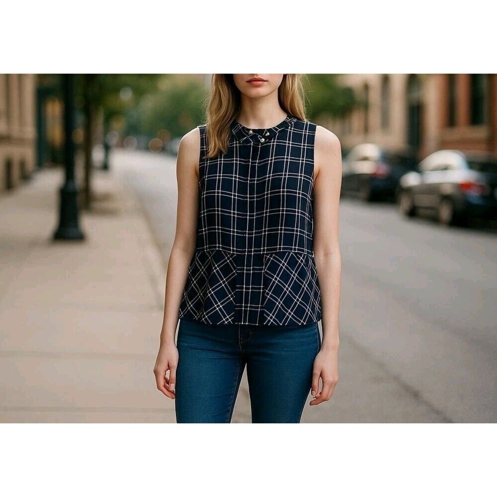 Eden Society Tank Top For Women Size Small Navy Blue Color 100% Rayon